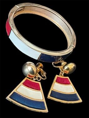 Vintage Accessocraft N.Y.C. Earrings Bracelet Set